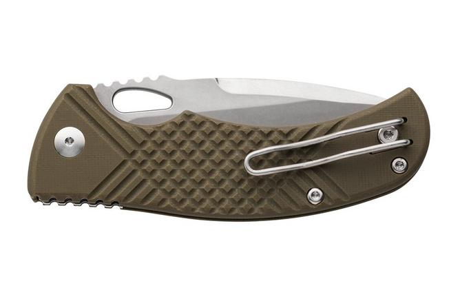 Afbeelding voor MKM Ciras MK CR-GOD Stonewashed 14C28N, OD Green G10, zakmes, Les George design