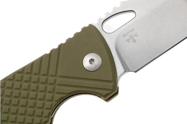 Afbeelding voor MKM Ciras MK CR-GOD Stonewashed 14C28N, OD Green G10, zakmes, Les George design