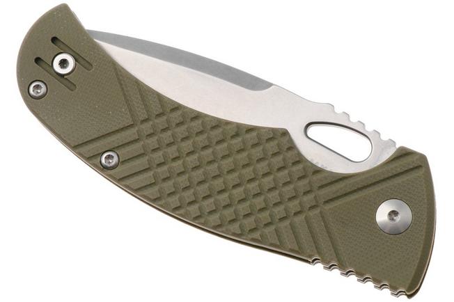 Afbeelding voor MKM Ciras MK CR-GOD Stonewashed 14C28N, OD Green G10, zakmes, Les George design