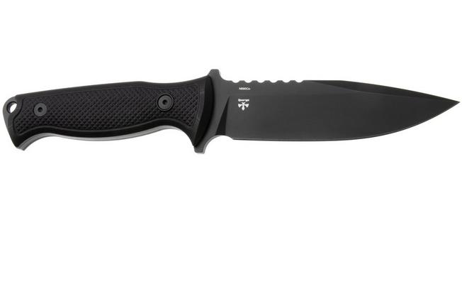 Afbeelding voor MKM Delta DL-GBKB TOP SHIELD Black N690, Black G10, vaststaand mes, Les George design