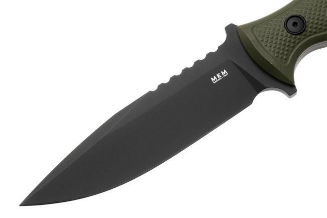 Afbeelding voor MKM Delta DL-GODB TOP SHIELD Black N690, OD Green G10, vaststaand mes, Les George design