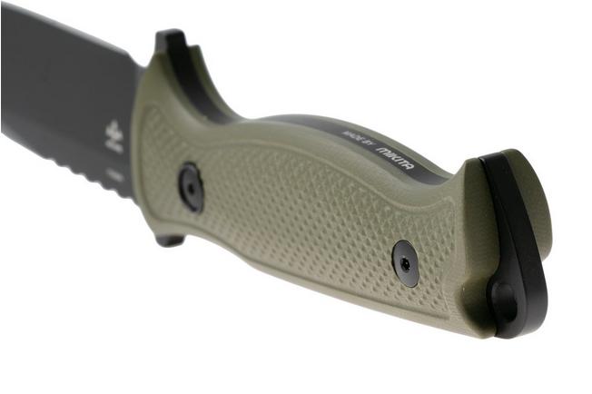 Afbeelding voor MKM Delta DL-GODB TOP SHIELD Black N690, OD Green G10, vaststaand mes, Les George design