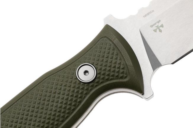 Afbeelding voor MKM Delta DL-GOD Stonewashed N690, OD Green G10, vaststaand mes, Les George design