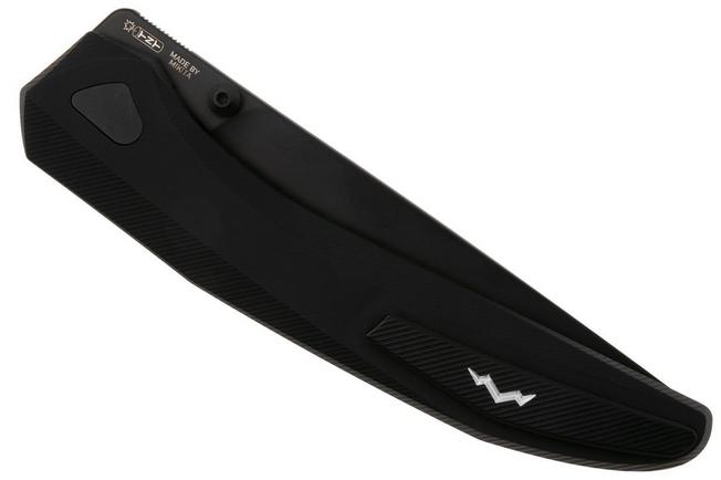 Obraz dla Nóż składany MKM Detonario DT-ABKB Black PVD Böhler M390, Black Aluminium, projekt TNT Knives