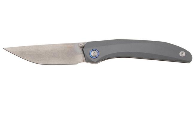 Obraz dla Nóż składany MKM Detonario DT-AGM Stonewashed Böhler M390, Gunmetal Aluminium, projekt TNT Knives