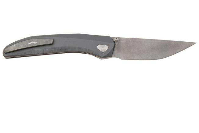 Obraz dla Nóż składany MKM Detonario DT-AGM Stonewashed Böhler M390, Gunmetal Aluminium, projekt TNT Knives