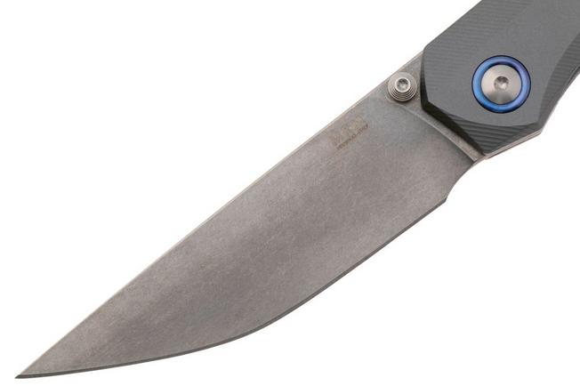 Obraz dla Nóż składany MKM Detonario DT-AGM Stonewashed Böhler M390, Gunmetal Aluminium, projekt TNT Knives