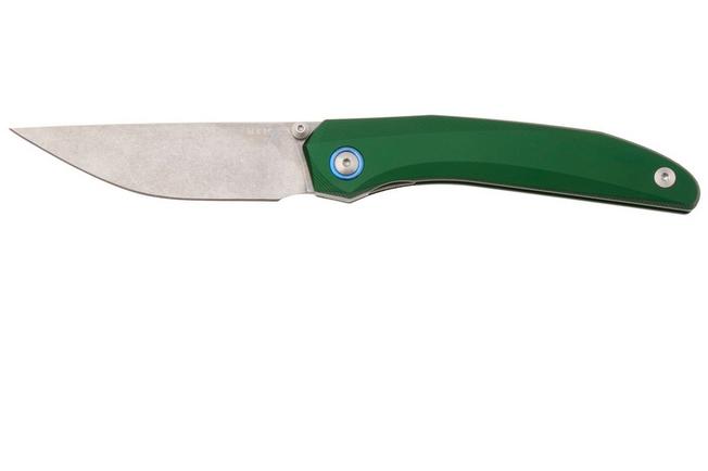 Afbeelding voor MKM Detonario DT-AG Stonewashed Böhler M390, Green Aluminium, zakmes, TNT Knives design