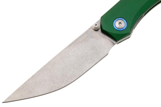 Afbeelding voor MKM Detonario DT-AG Stonewashed Böhler M390, Green Aluminium, zakmes, TNT Knives design