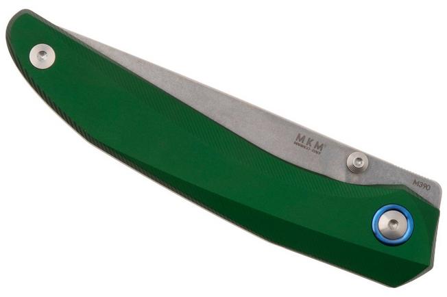 Afbeelding voor MKM Detonario DT-AG Stonewashed Böhler M390, Green Aluminium, zakmes, TNT Knives design