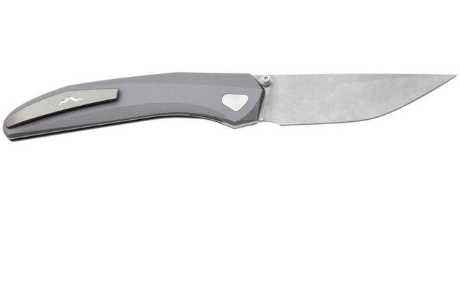 Afbeelding voor MKM Detonario DT-AT Stonewashed Böhler M390, Titanium Finish Aluminium, zakmes, TNT Knives design