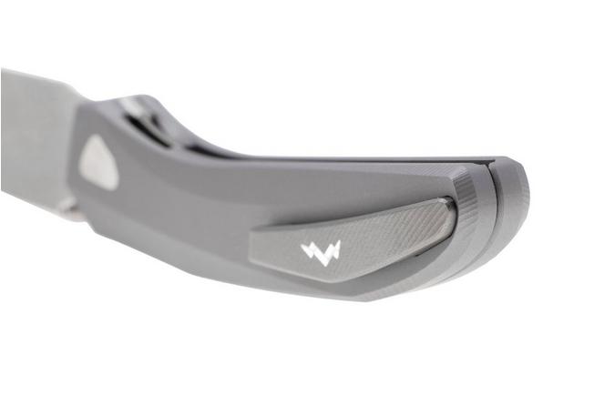 Afbeelding voor MKM Detonario DT-AT Stonewashed Böhler M390, Titanium Finish Aluminium, zakmes, TNT Knives design