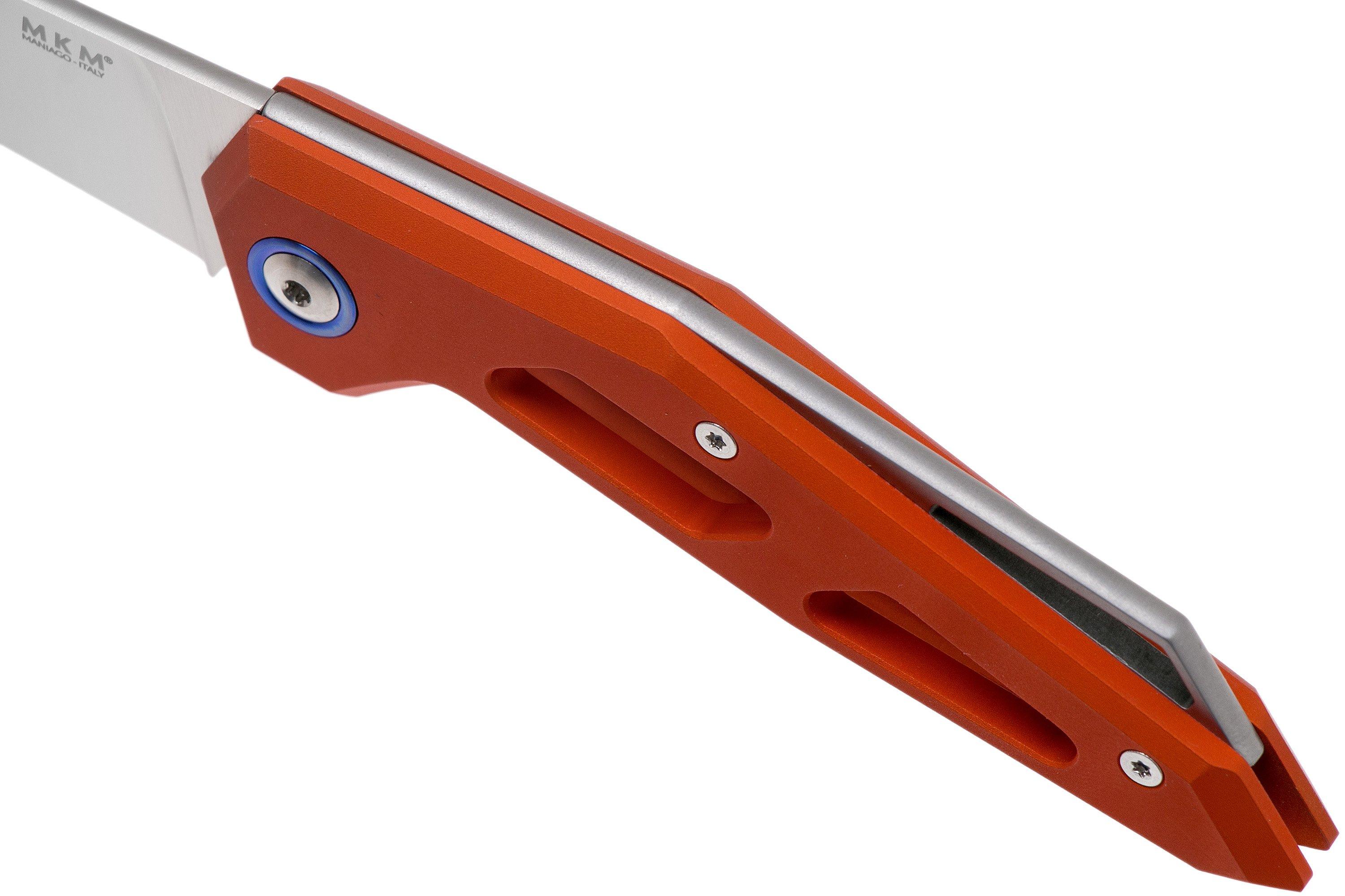 MKM Edge EGAOR Orange Aluminum pocket knife, Graciut design