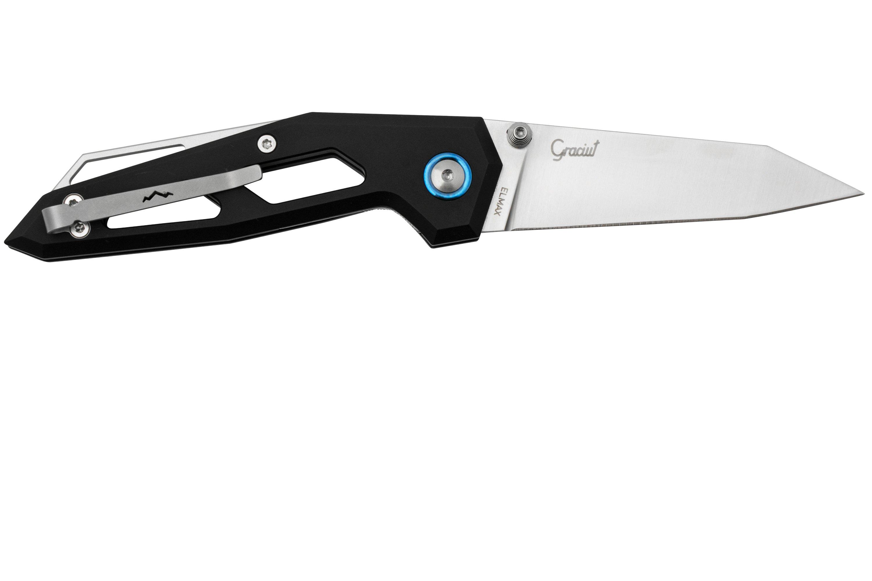 MKM Edge Linerlock EGL-ABK Black Aluminum navalha, Graciut design ...