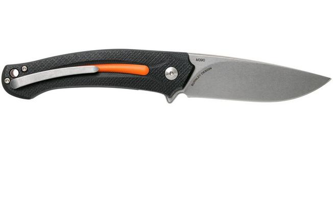 Imagen para MKM Arvenis FX01-MG OR Black G10, Orange navaja, Lucas Burnley Design