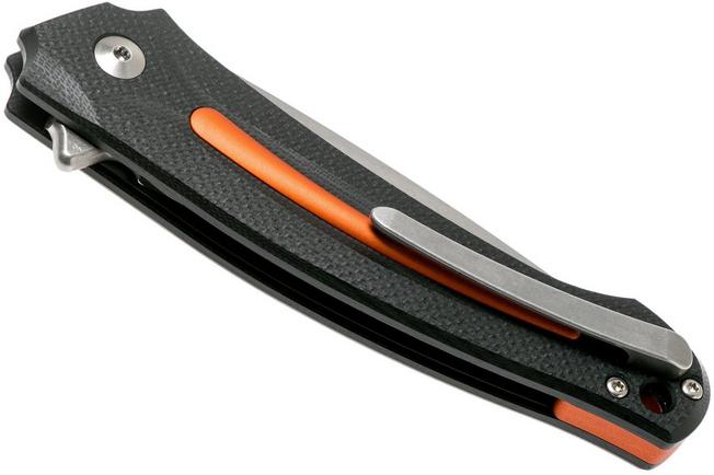Imagen para MKM Arvenis FX01-MG OR Black G10, Orange navaja, Lucas Burnley Design