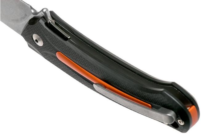 Imagen para MKM Arvenis FX01-MG OR Black G10, Orange navaja, Lucas Burnley Design