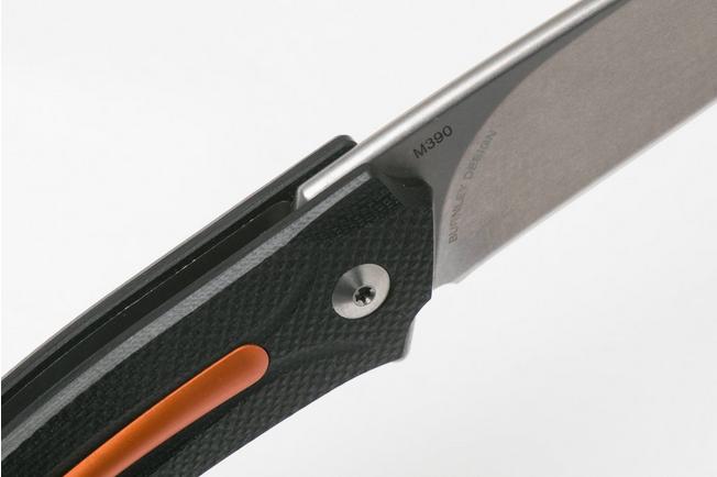 Imagen para MKM Arvenis FX01-MG OR Black G10, Orange navaja, Lucas Burnley Design