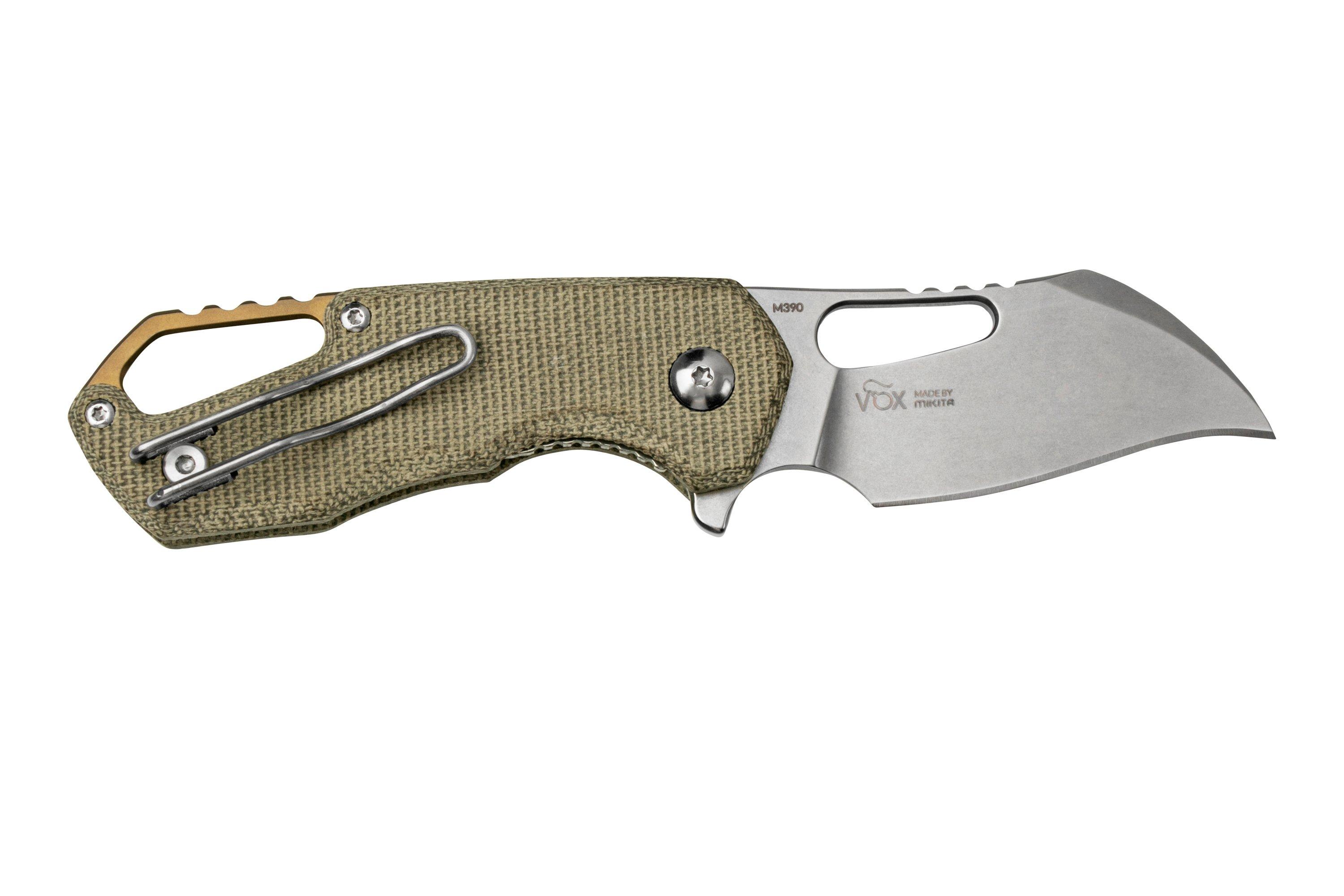 MKM Isonzo FX03M-1GC Hawkbill M390, Green Canvas Micarta pocket knife,  Jesper Voxnaes design | Advantageously shopping at Knivesandtools.com