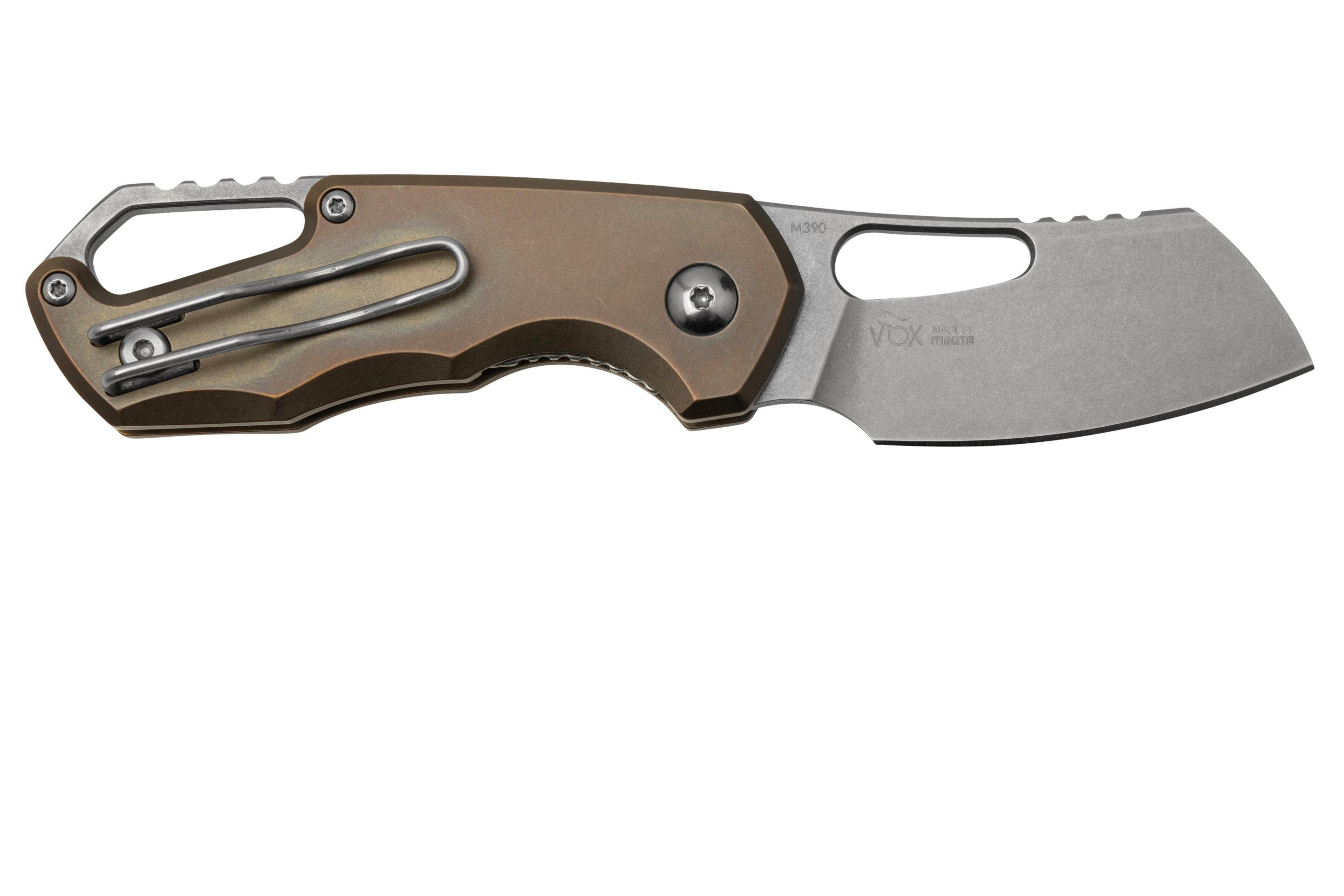 MKM Isonzo FX03M-2TBR, Cleaver Stonewashed Böhler M390 Bronze Titanium ...