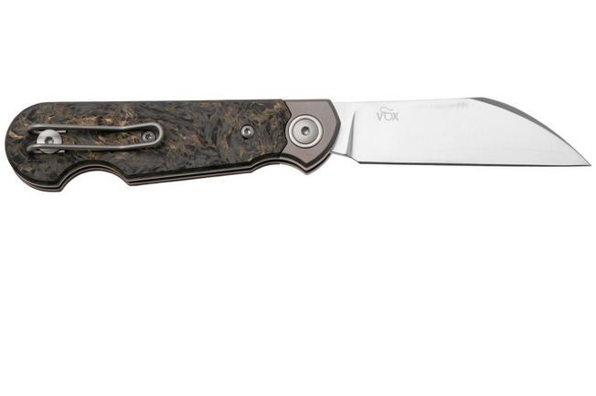 Afbeelding voor MKM Jacques JQ-TDMGD, Satin CPM MagnaCut, Dark Matter Gold Carbon Fiber zakmes, Jesper Voxnaes design