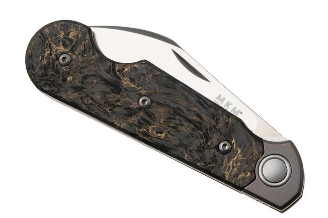 Afbeelding voor MKM Jacques JQ-TDMGD, Satin CPM MagnaCut, Dark Matter Gold Carbon Fiber zakmes, Jesper Voxnaes design