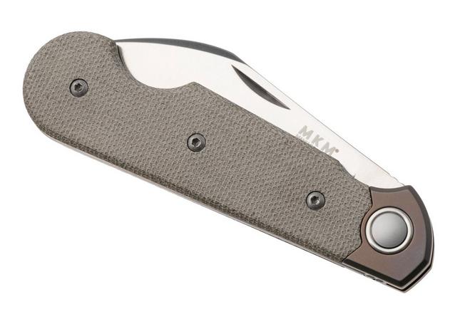 Afbeelding voor MKM Jacques JQ-TGC, Satin CPM MagnaCut, Green Canvas Micarta zakmes, Jesper Voxnaes design