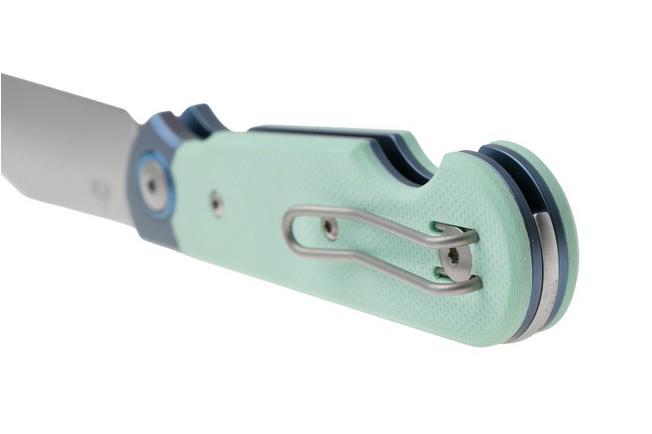 Afbeelding voor MKM Jacques JQ-TGTI, Satin CPM MagnaCut, Light Blue G10 zakmes, Jesper Voxnaes design