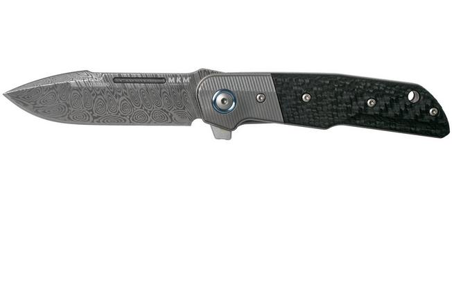 Image for MKM Clap LS01-D Damasteel, Titanium, Carbon fibre pocket knife, Bob Terzuola design Limited Edition