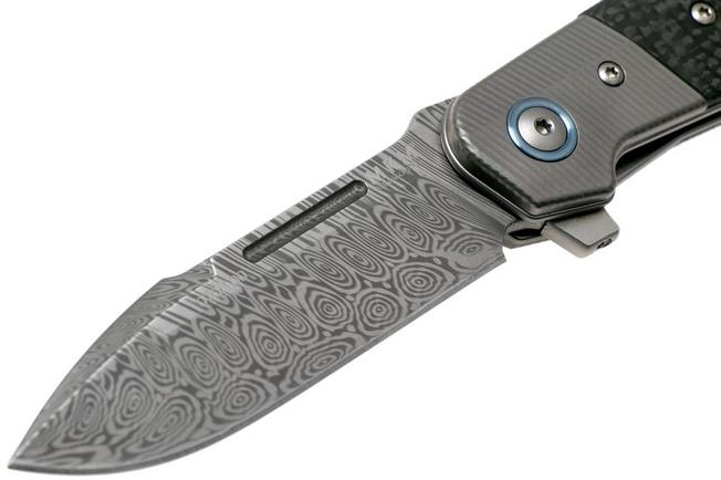 Image for MKM Clap LS01-D Damasteel, Titanium, Carbon fibre pocket knife, Bob Terzuola design Limited Edition