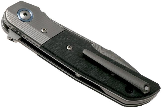 Image for MKM Clap LS01-D Damasteel, Titanium, Carbon fibre pocket knife, Bob Terzuola design Limited Edition