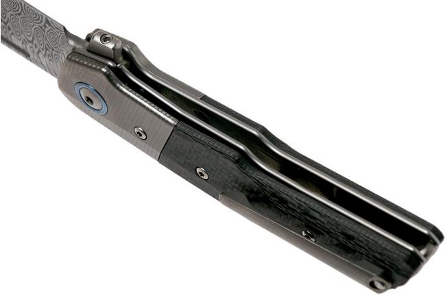 Image for MKM Clap LS01-D Damasteel, Titanium, Carbon fibre pocket knife, Bob Terzuola design Limited Edition
