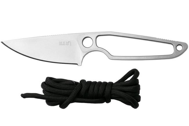 Afbeelding voor MKM Makro 1 Droppoint MA01-PABK Satin M390, Black Paracord Handle, vaststaand mes, Jesper Voxnaes design