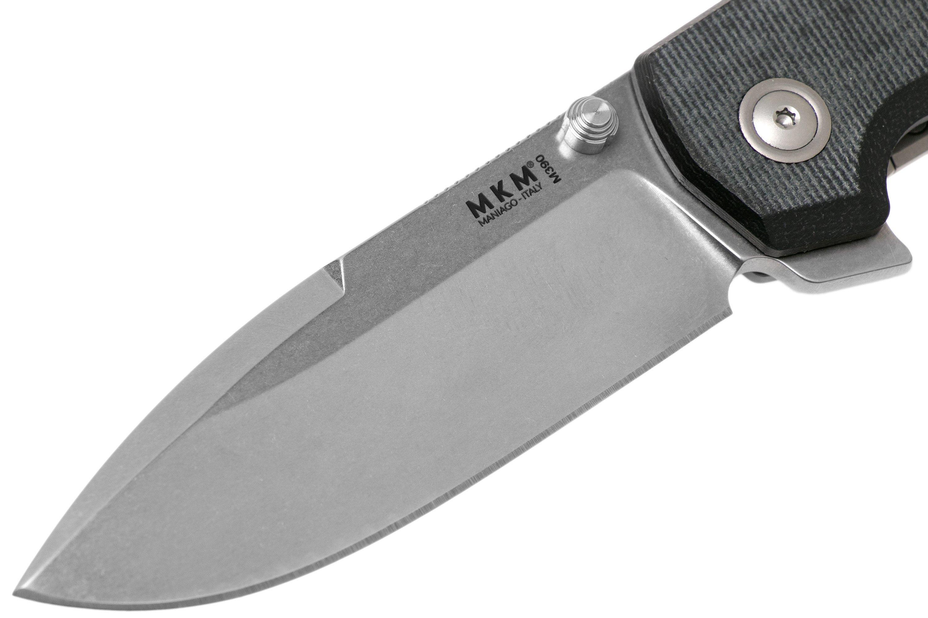 MKM Maximo MM-BCT Black Canvas Micarta pocket knife, Bob Terzuola ...