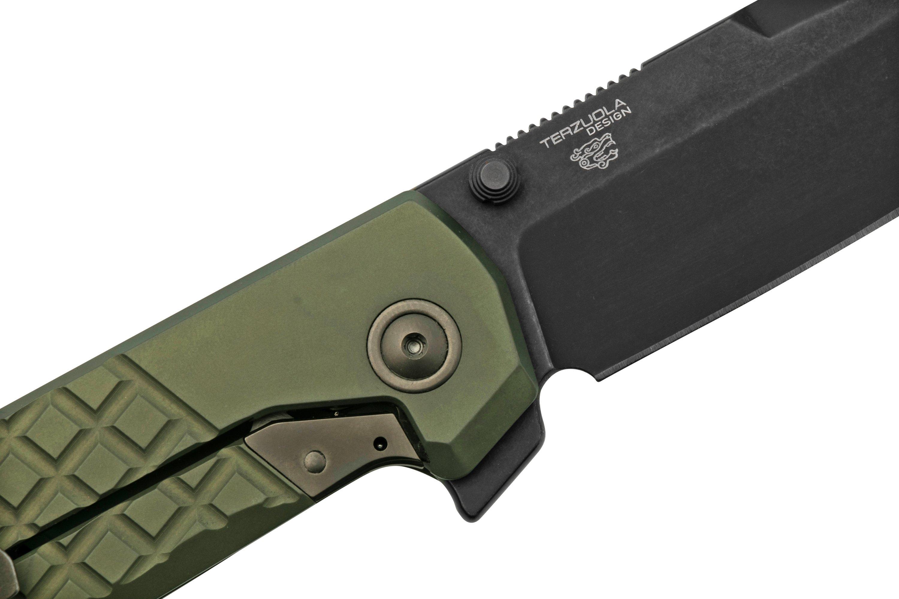 MKM Maximo MM-TGRD Green Anodized Titanium pocket knife, Bob