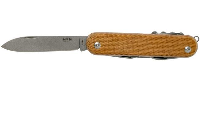 MKM Malga 6 Natural Canvas Micarta MP06-NC pocket knife MKM Malga 6 Natural Canvas Micarta MP06-NC pocket knife