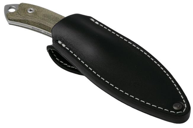 Afbeelding voor MKM Pocket Tango 4 MK PT4-GC Stonewashed Elmax, Green Canvas Micarta, vaststaand mes, David C. Andersen design 