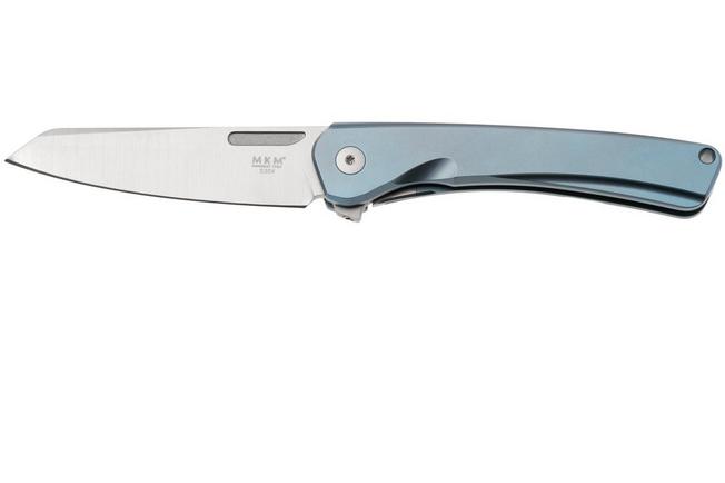 Afbeelding voor MKM Roar RO-TBL Satin CPM S30V, Blue Titanium, zakmes, Matteo Pignatelli design