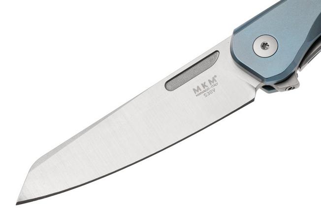 Afbeelding voor MKM Roar RO-TBL Satin CPM S30V, Blue Titanium, zakmes, Matteo Pignatelli design