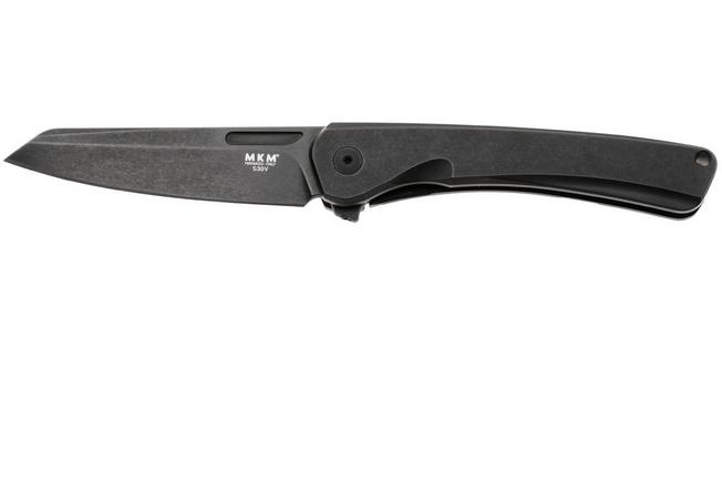 Afbeelding voor MKM Roar RO-TDSW Dark Stonewashed CPM S30V, Dark Stonewashed Titanium, zakmes, Matteo Pignatelli design