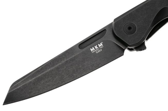 Afbeelding voor MKM Roar RO-TDSW Dark Stonewashed CPM S30V, Dark Stonewashed Titanium, zakmes, Matteo Pignatelli design