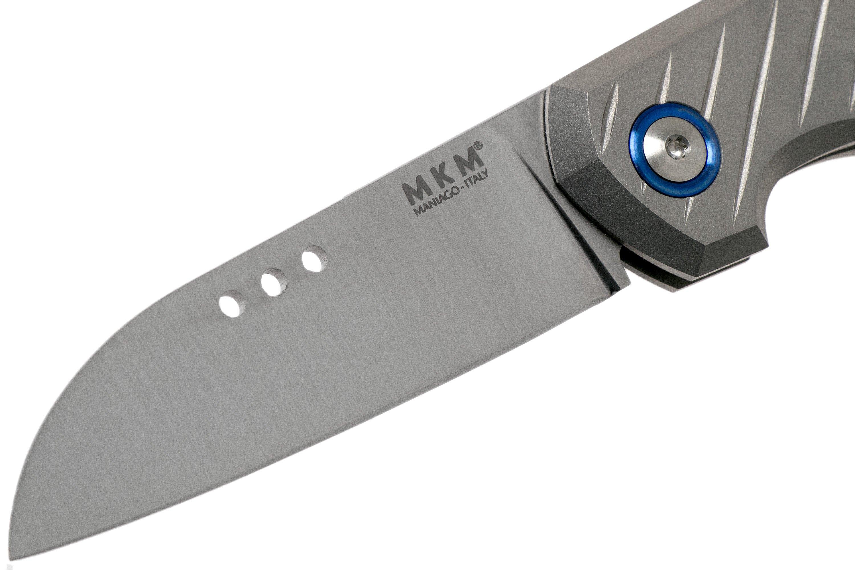 MKM Root RTGCT Titanium Green Canvas Micarta pocket knife, Jens Anso