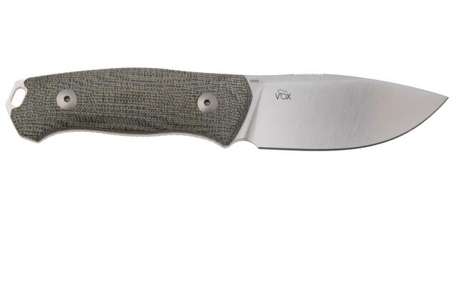 Afbeelding voor MKM Small Lov MK-SL-GC, Satin M390, Green Canvas Micarta vaststaand mes, Jesper Voxnaes design