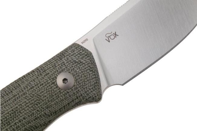 Afbeelding voor MKM Small Lov MK-SL-GC, Satin M390, Green Canvas Micarta vaststaand mes, Jesper Voxnaes design