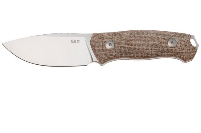 Afbeelding voor MKM Small Lov MK-SL-NC, Satin M390, Natural Canvas Micarta vaststaand mes, Jesper Voxnaes design