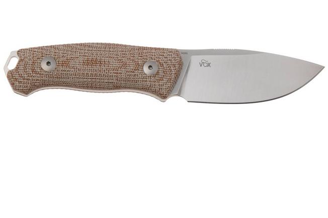Afbeelding voor MKM Small Lov MK-SL-NC, Satin M390, Natural Canvas Micarta vaststaand mes, Jesper Voxnaes design