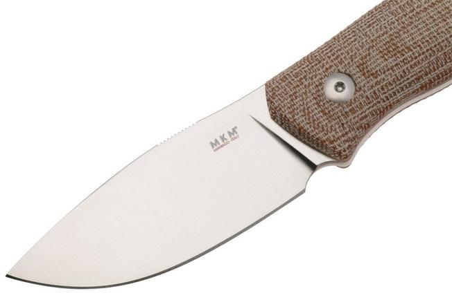 Afbeelding voor MKM Small Lov MK-SL-NC, Satin M390, Natural Canvas Micarta vaststaand mes, Jesper Voxnaes design