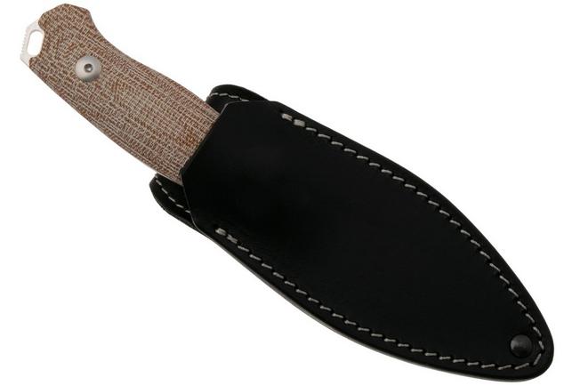 Afbeelding voor MKM Small Lov MK-SL-NC, Satin M390, Natural Canvas Micarta vaststaand mes, Jesper Voxnaes design