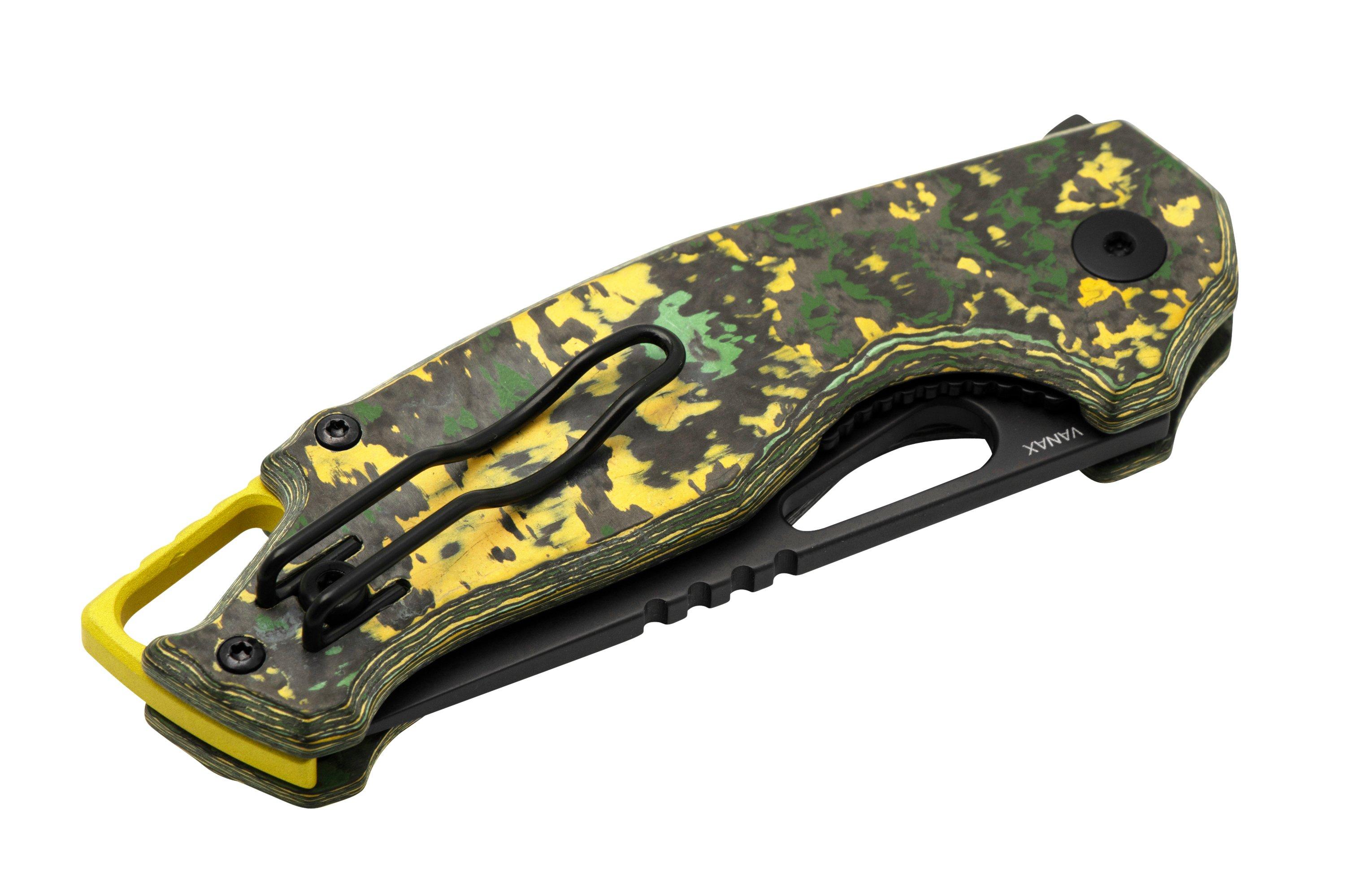 MKM Vincent VCVCTD Black PVD VANAX, Toxic Storm Carbon Fibre, Lime