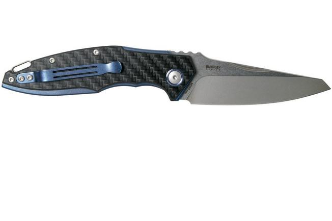 Image for MKM Raut VP01-CF Carbon fibre Front flipper pocket knife, Lucas Burnley design